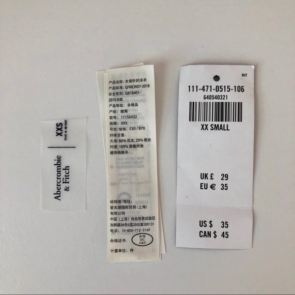 Abercrombie One-Shoulder Lemon Pattern Bikini Top - Picture 5 of 5